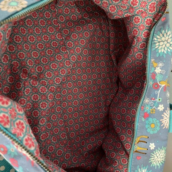 MATILDA JANE Winter Fawn Floral Duffle Weekender Shoulder Hand Strap Bag - Picture 4 of 4